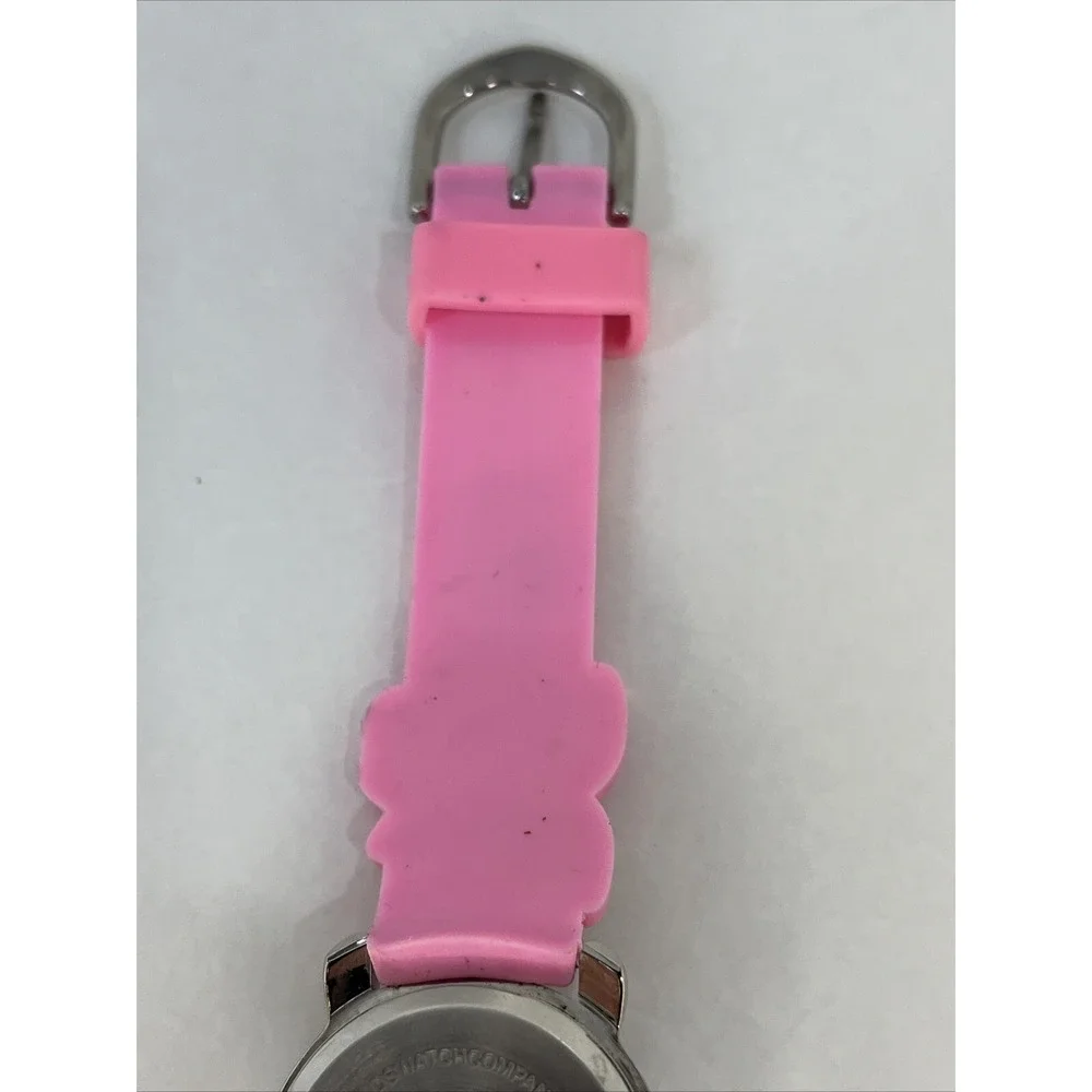 Girls Flower‎ Quartz Watch Pink Band Rotating Flower Dial- New Battery